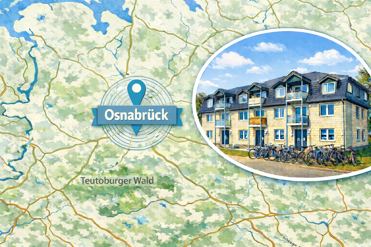 Kartenvorschau für Schreberstr. 46 in Osnabrück